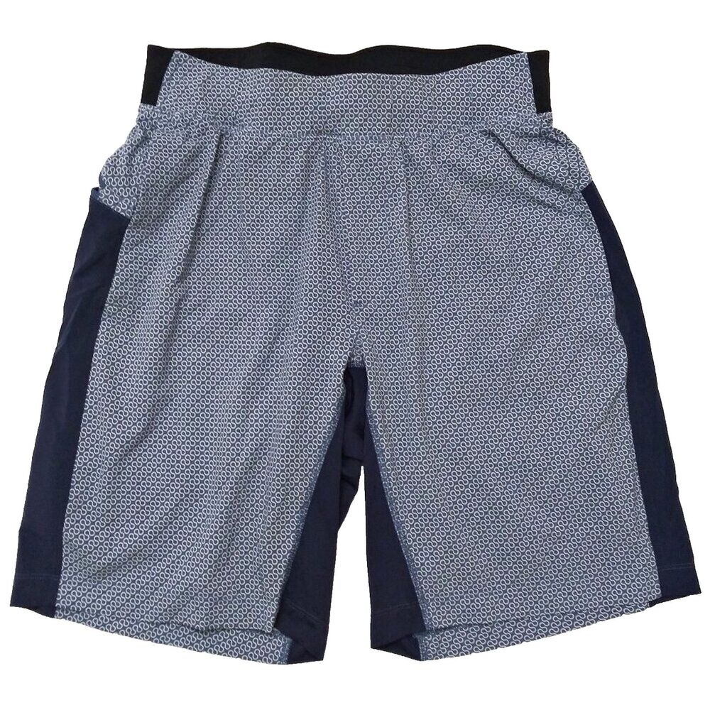 LULULEMON T.H.E Short 9" LINER‎ Logo Print Performance Training Gym Shorts Sz M